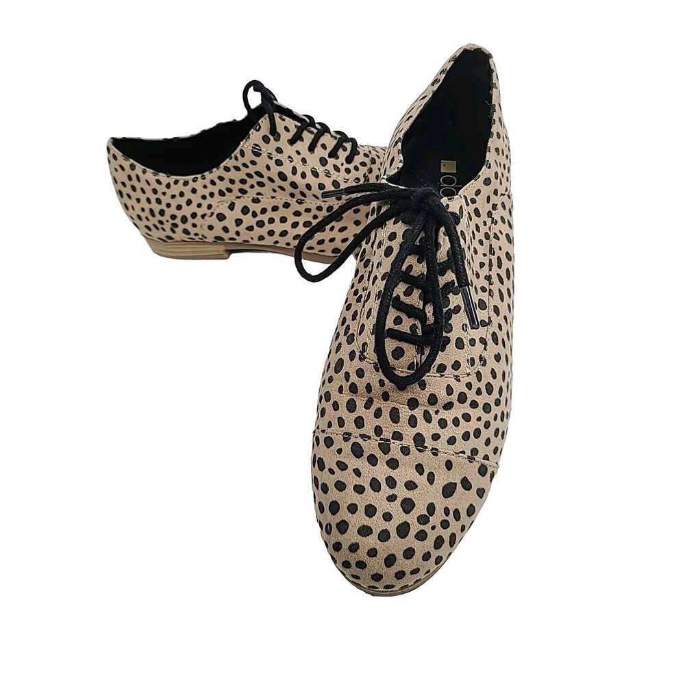 Dolcetta Felix Loafer Leopard Print Womens Size 7 Oxford Lace Up Shoes
